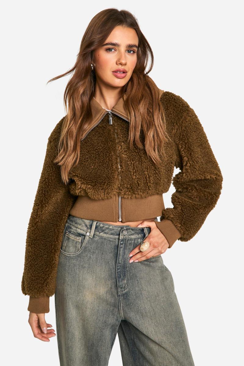 Бомбер Teddy зі штучного хутра