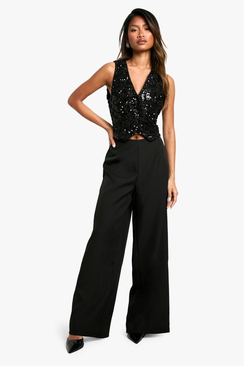 Жилет преміум-класу з паєтками з букле