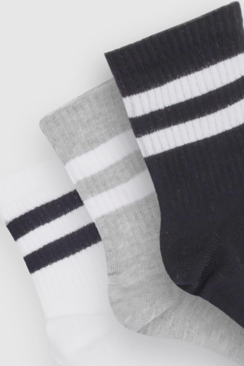 5 упаковок смугастих шкарпеток до щиколотки