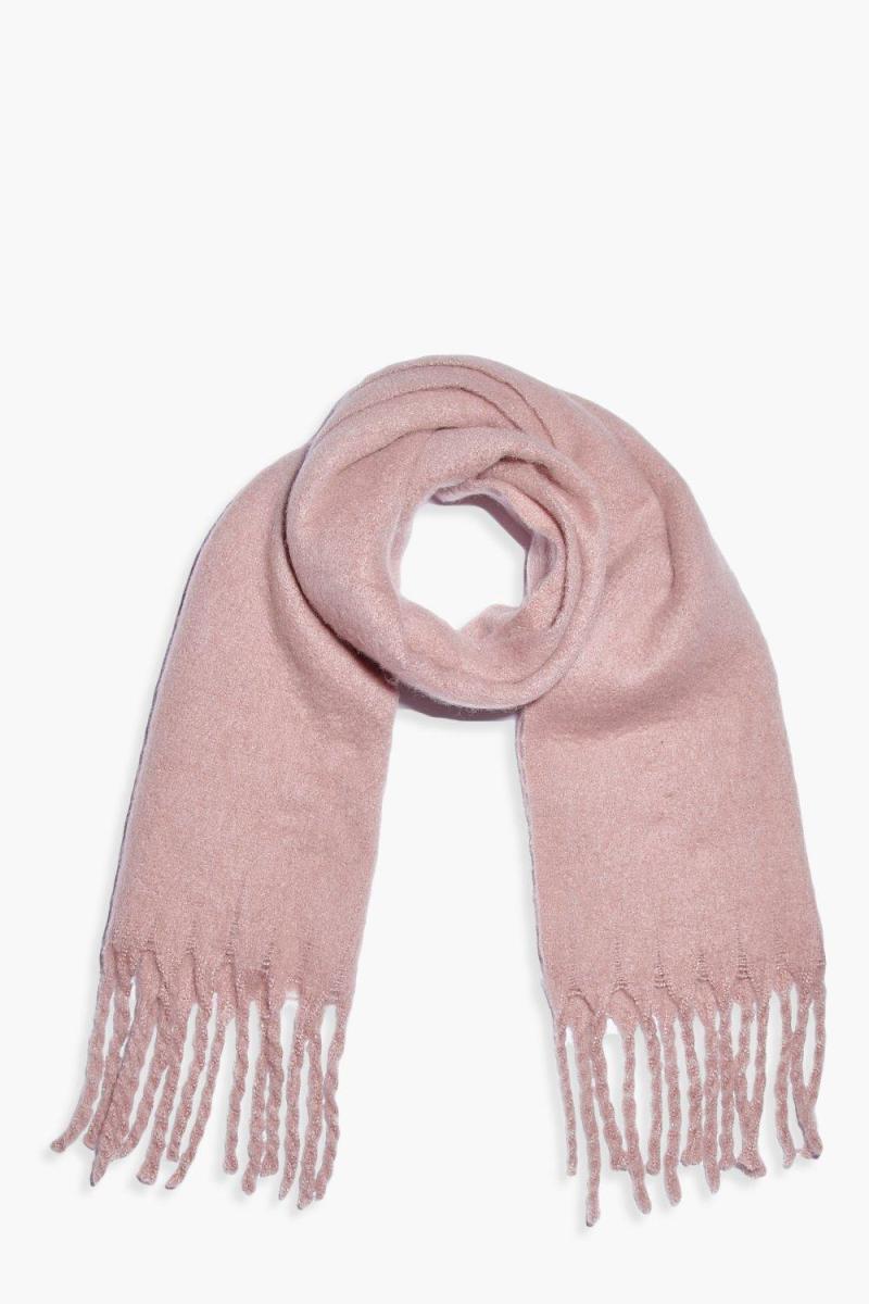 Масивний оверсайз шарф з бахромою