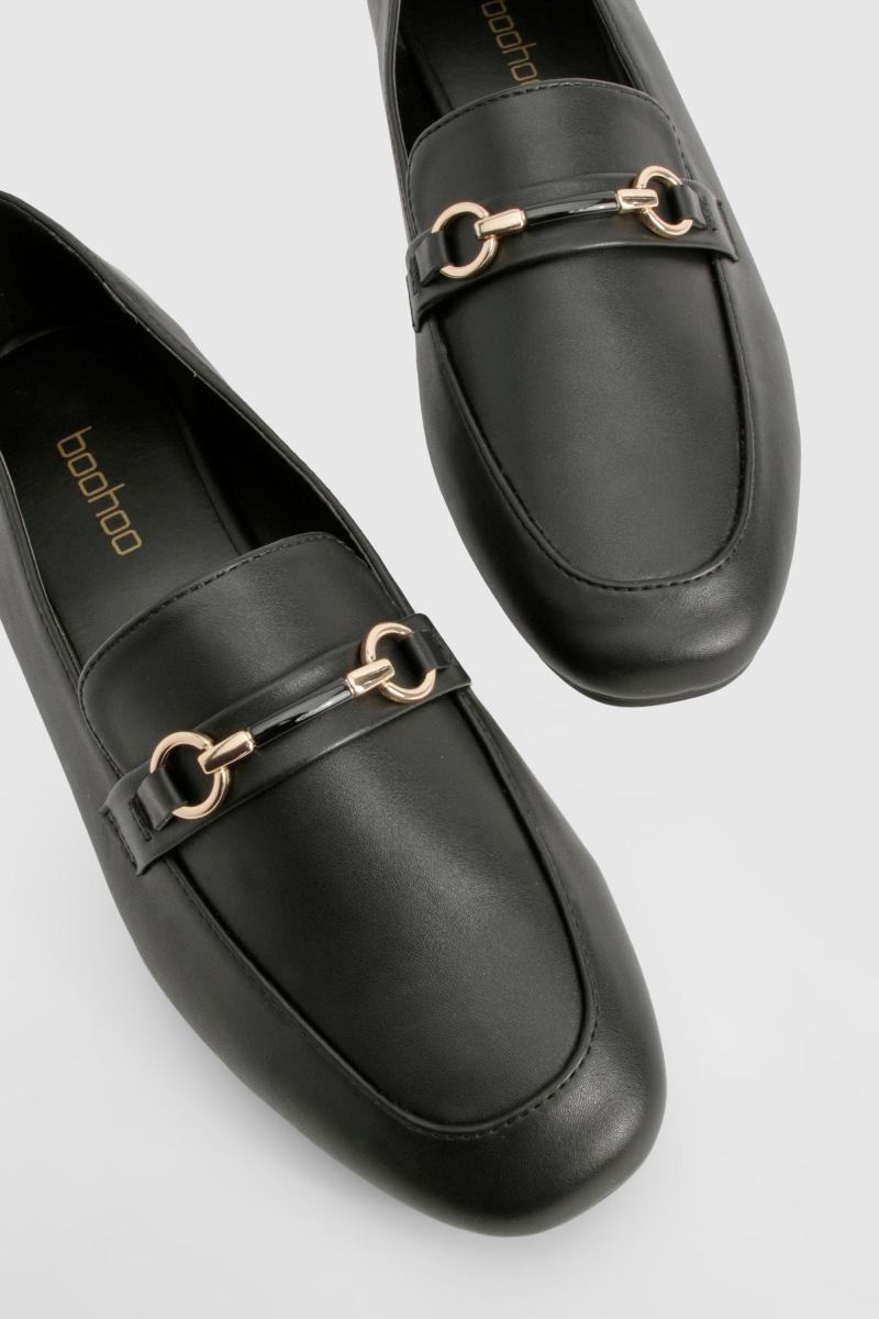 Лофери з поліуретану з круглим носком і однією планкою