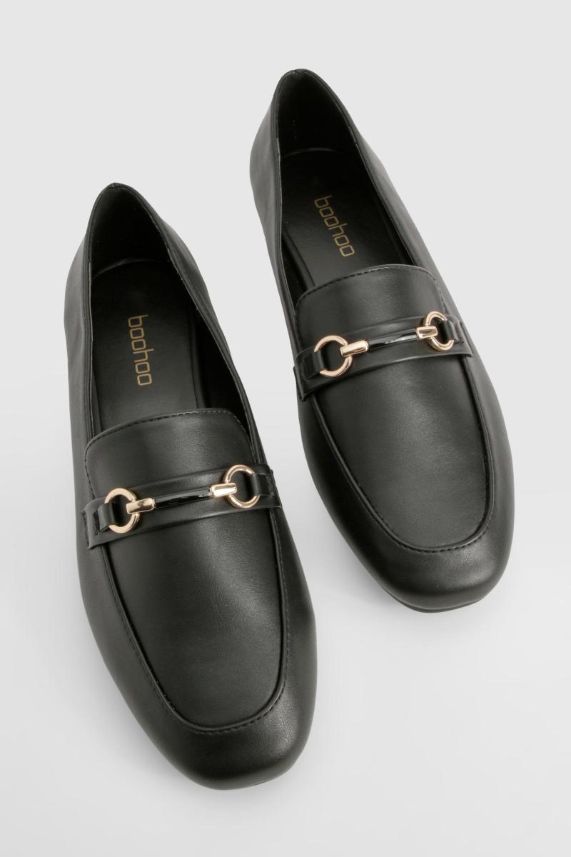 Лофери з поліуретану з круглим носком і однією планкою