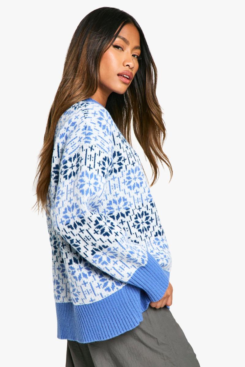 Різдвяний джемпер великого розміру преміум-класу Fairisle