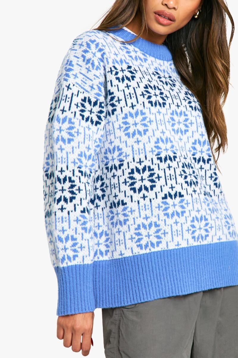 Різдвяний джемпер великого розміру преміум-класу Fairisle