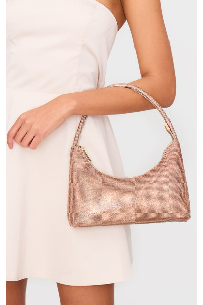 Бронзова сумка через плече з діамантом