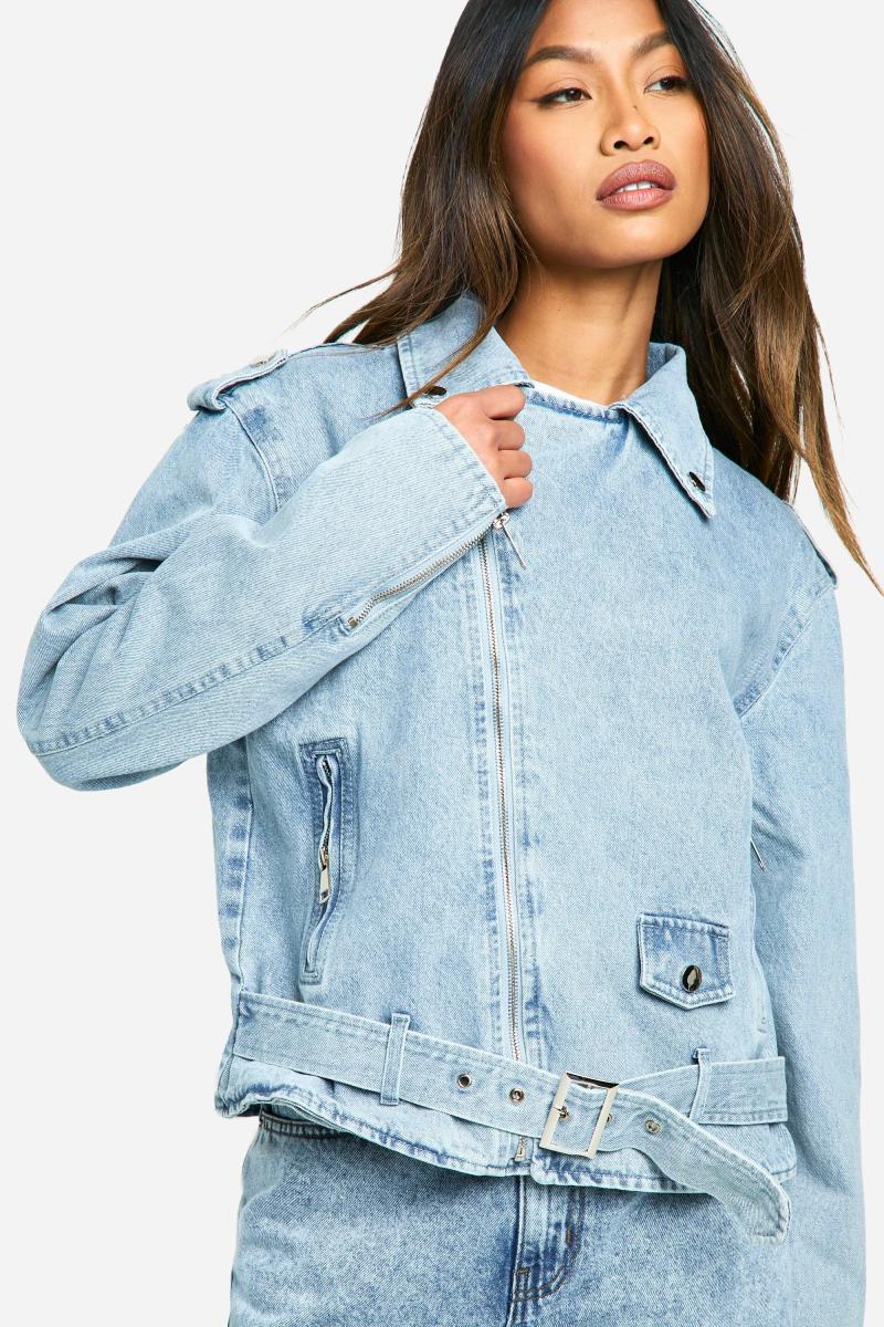 Джинсова косуха з поясом