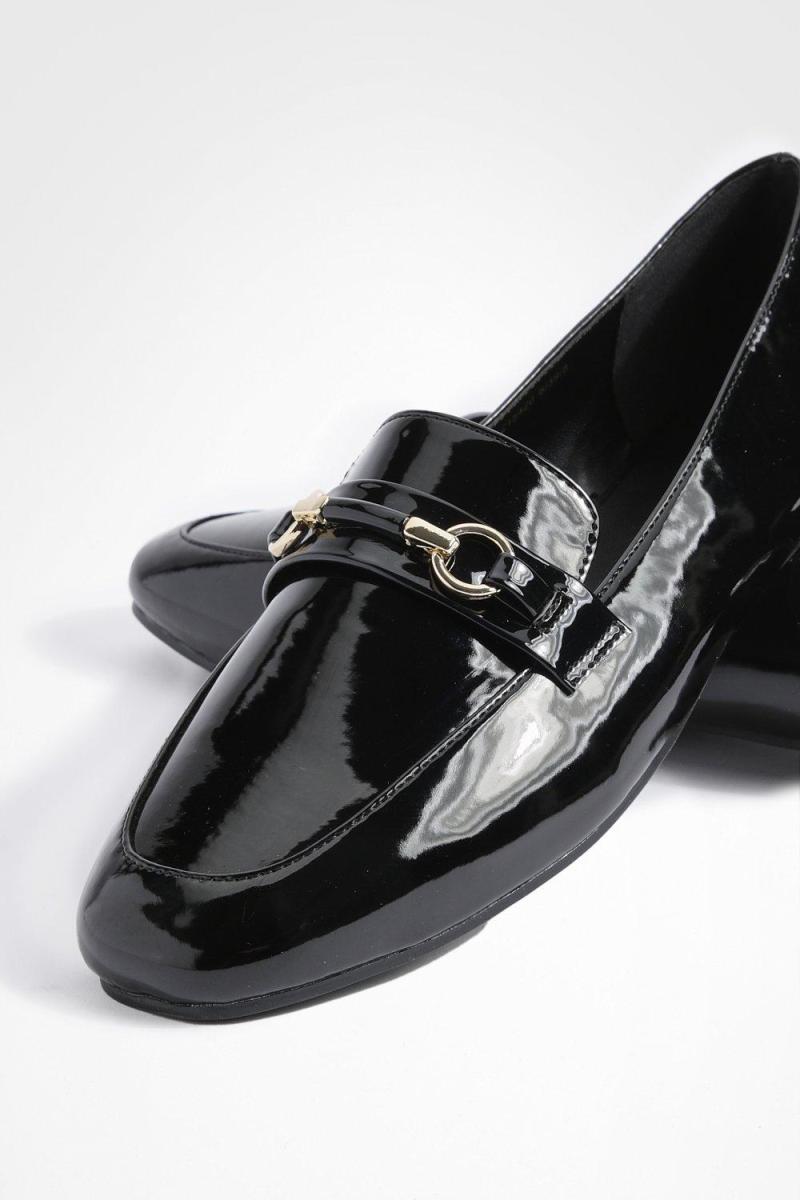 Широкі лофери з круглим носком і одношарковою обробкою