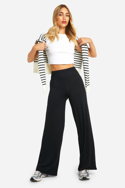 Широкі брюки з джерсі на кожен день