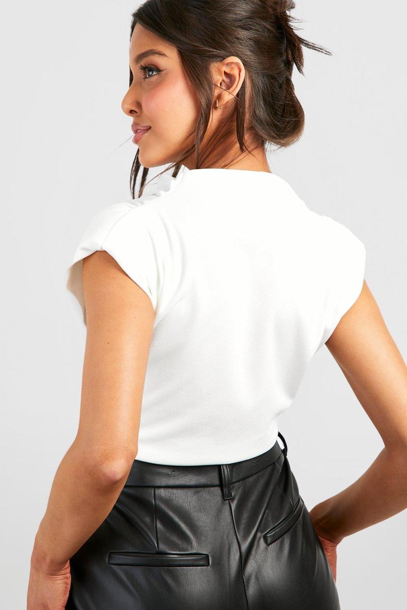 Кобальтова блузка з креповою підкладкою з капюшоном