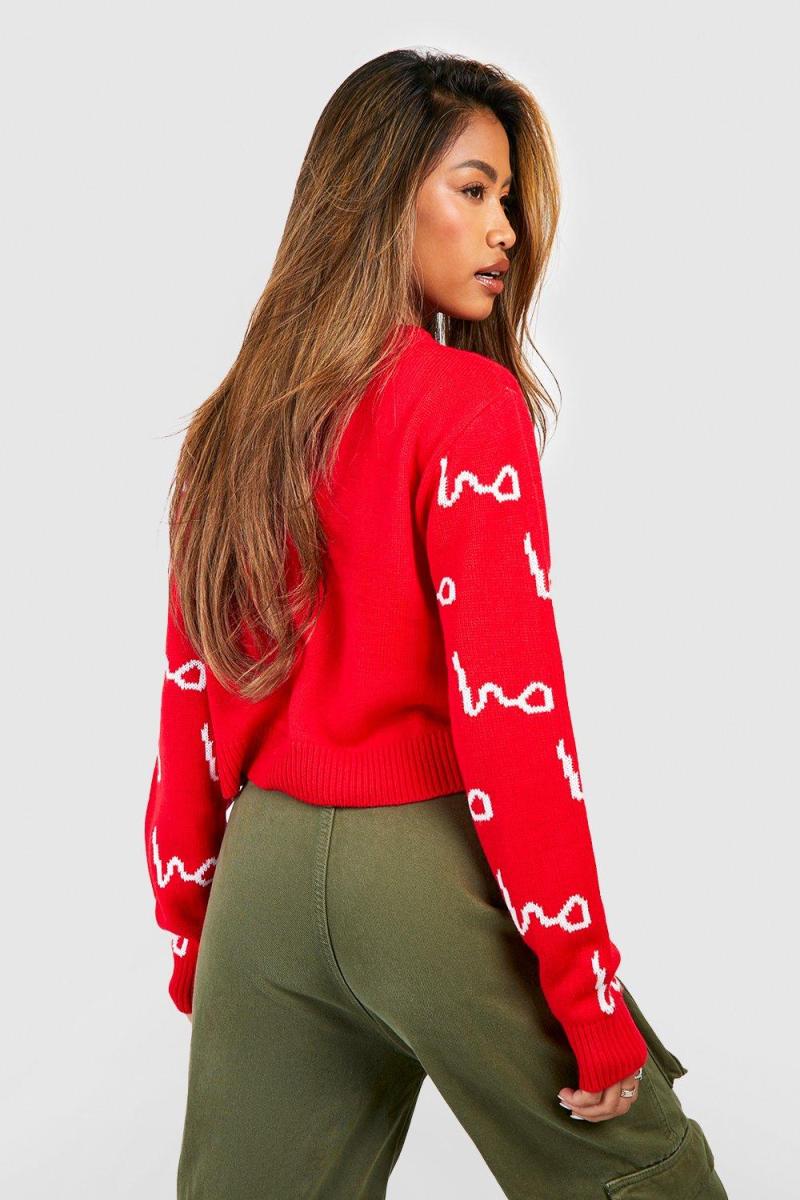 Різдвяний джемпер з принтом Ho Ho Ho All Over