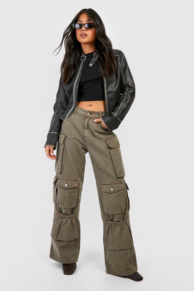 Мініатюрна куртка зі штучної шкіри Moto у вінтажному стилі