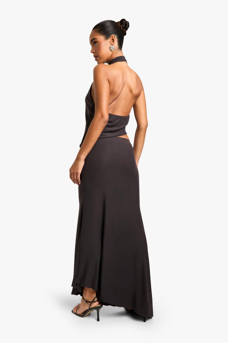 Дуже м'яка максі-спідниця з зеленим подолом