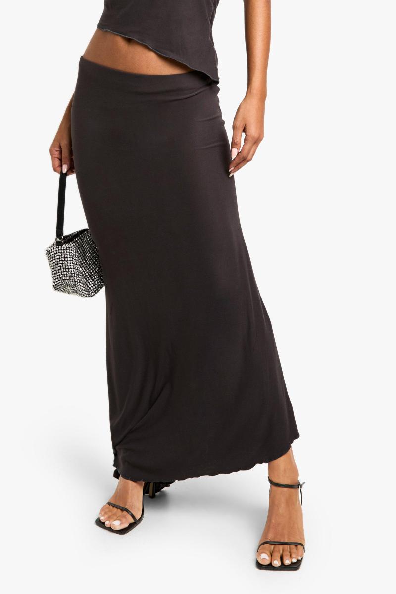 Дуже м'яка максі-спідниця з зеленим подолом