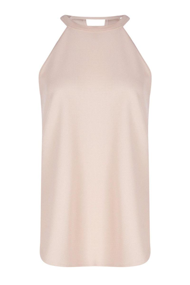 Голий високий топ на бретелях з високим вирізом