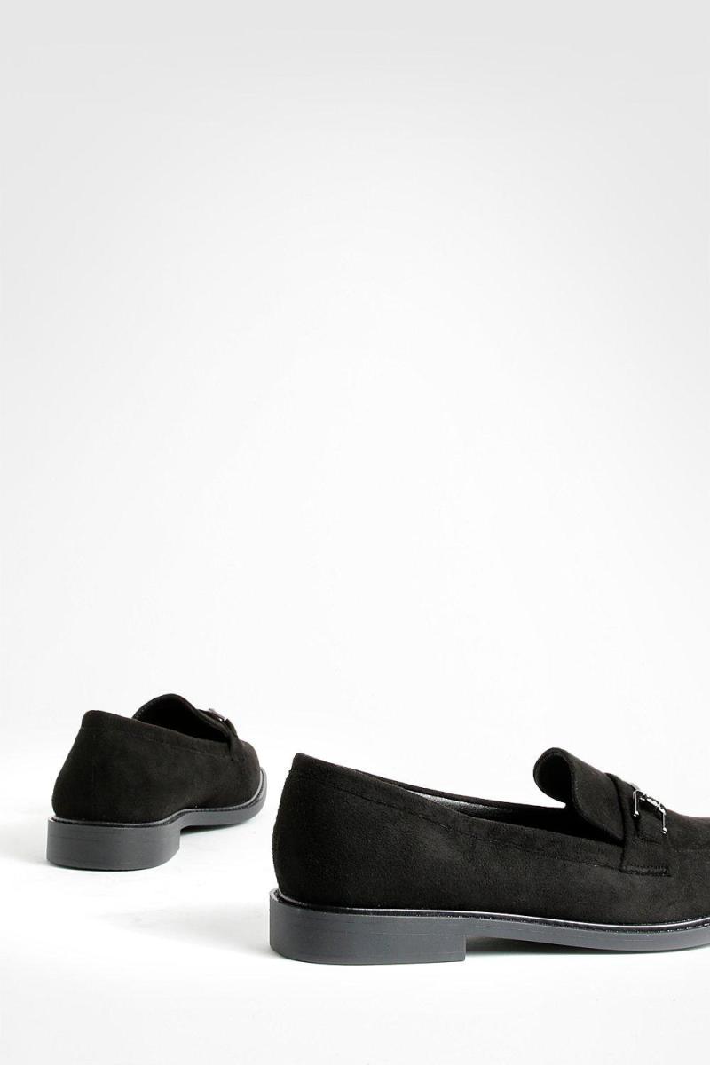 Широкі лофери з квадратним носком із штучної замші з Т-образною планкою