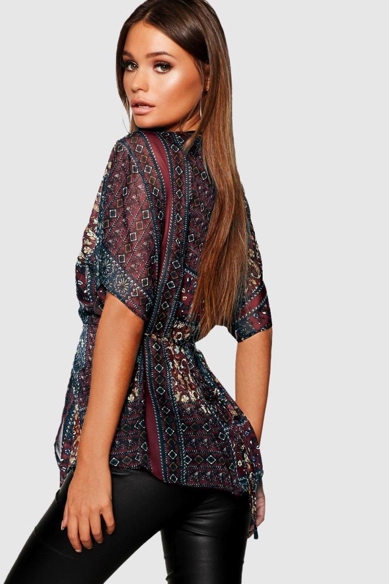 Блузка з принтом у стилі Boho