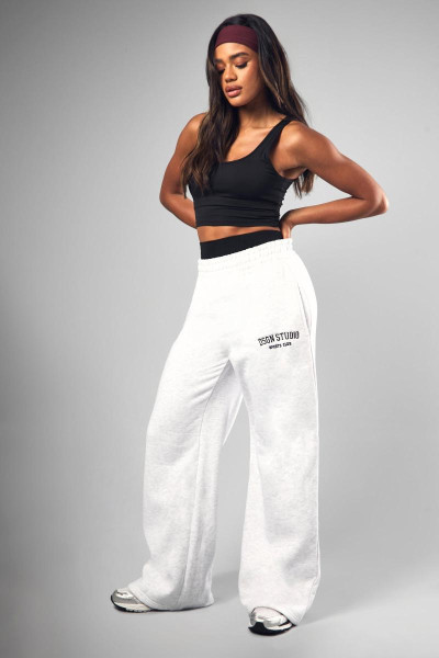 Попелясто-сірий Dsgn Studio Applique Straight Leg Jogger