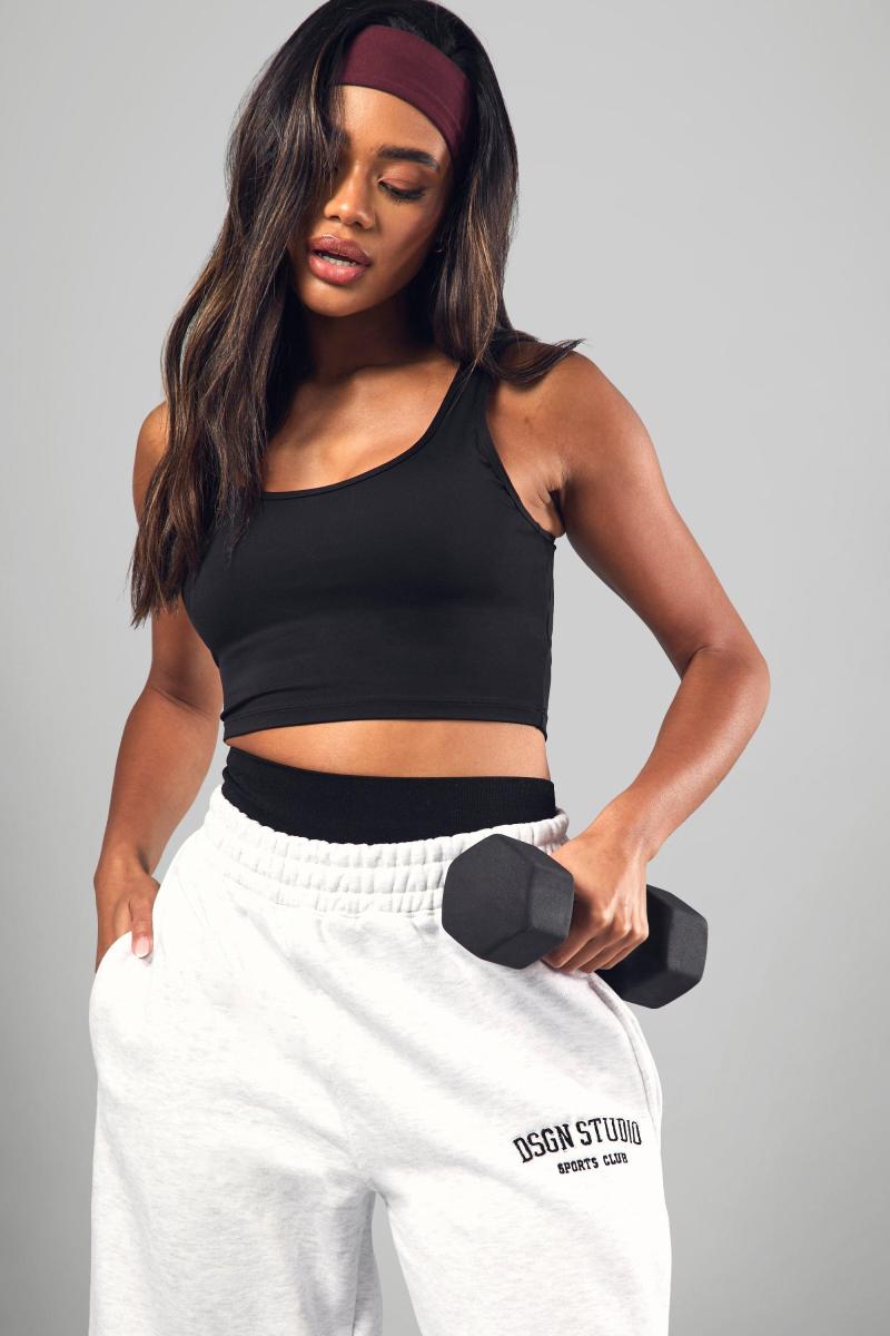 Попелясто-сірий Dsgn Studio Applique Straight Leg Jogger