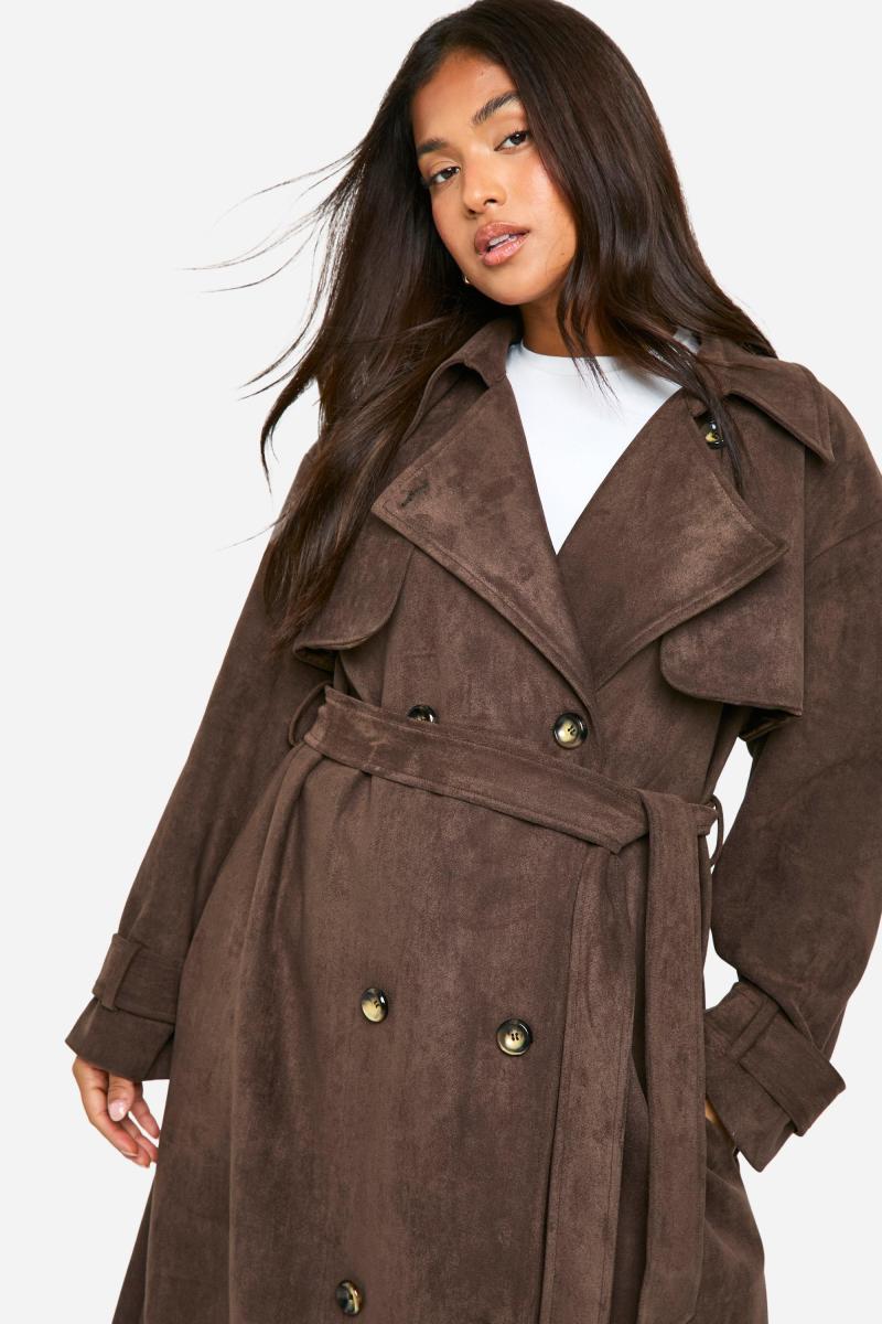 Маленький тренч зі штучної замші