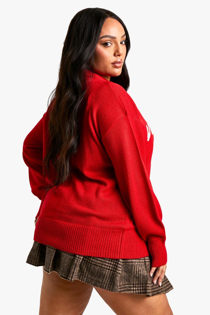 Плюс великий джемпер Merry Slogan Christmas