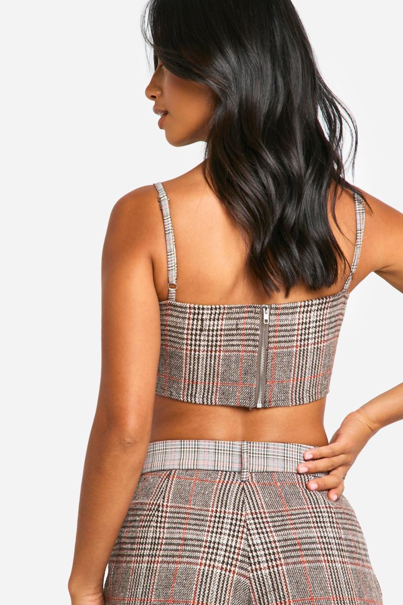 Контрастний корсетний топ Petite Wool Look