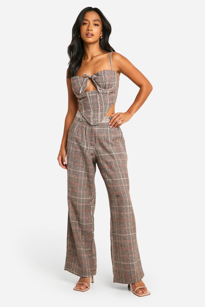 Контрастний корсетний топ Petite Wool Look