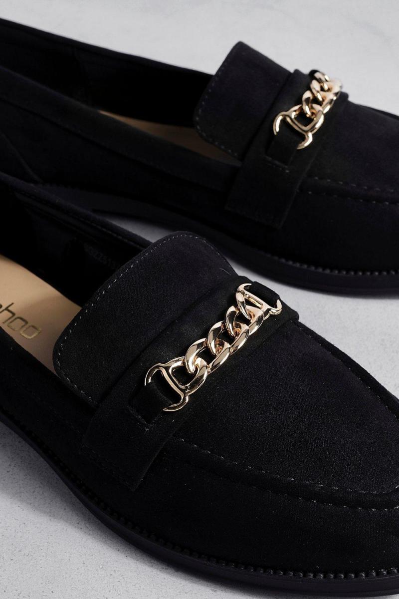 Лофери зі штучної замші з ланцюжком