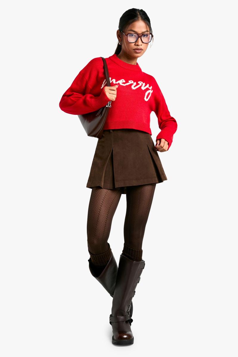 Веселий укорочений різдвяний джемпер