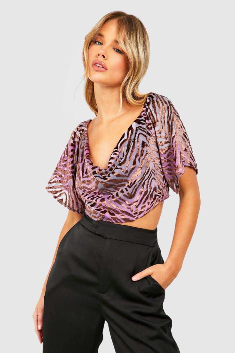 Верх з драпіруванням Devore Zebra