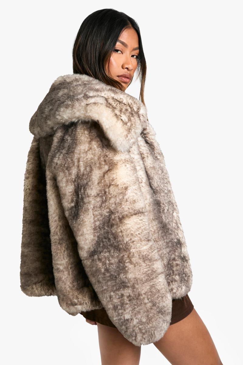 Куртка преміум-класу зі штучного хутра у вінтажному стилі