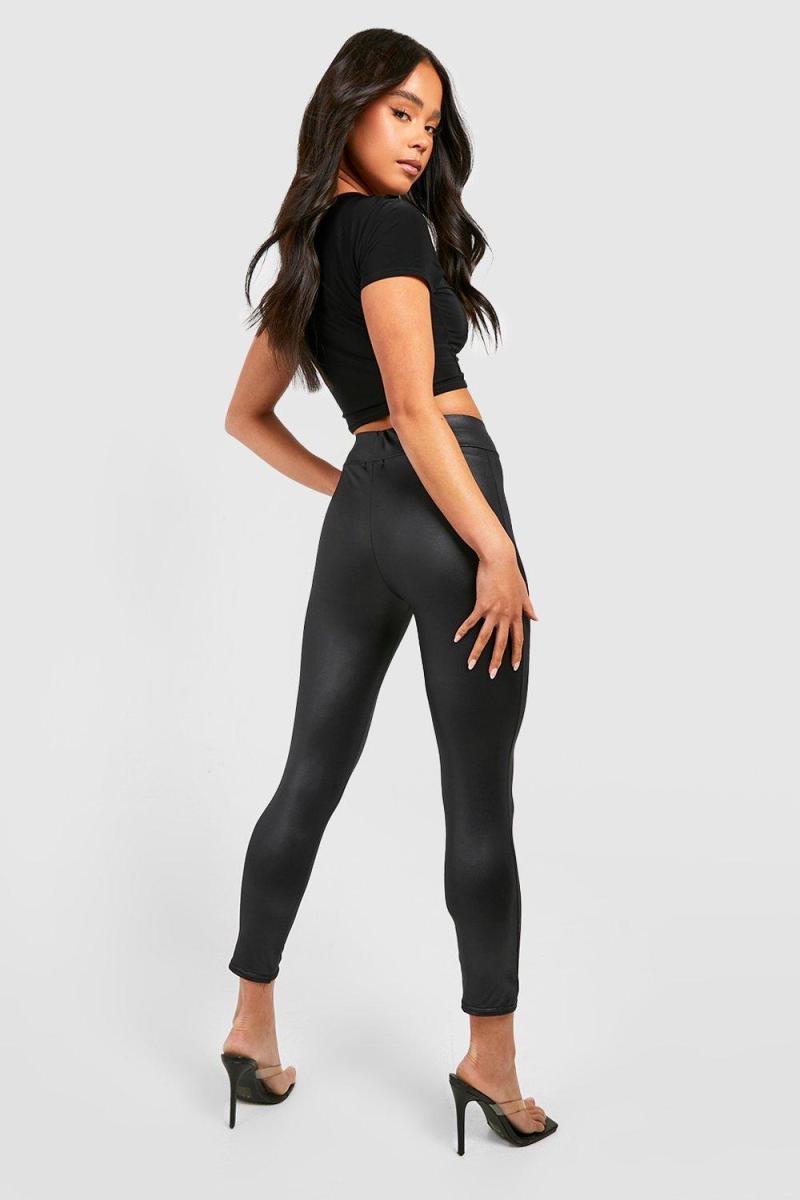 Мініатюрні мокрі легінси на блискавці