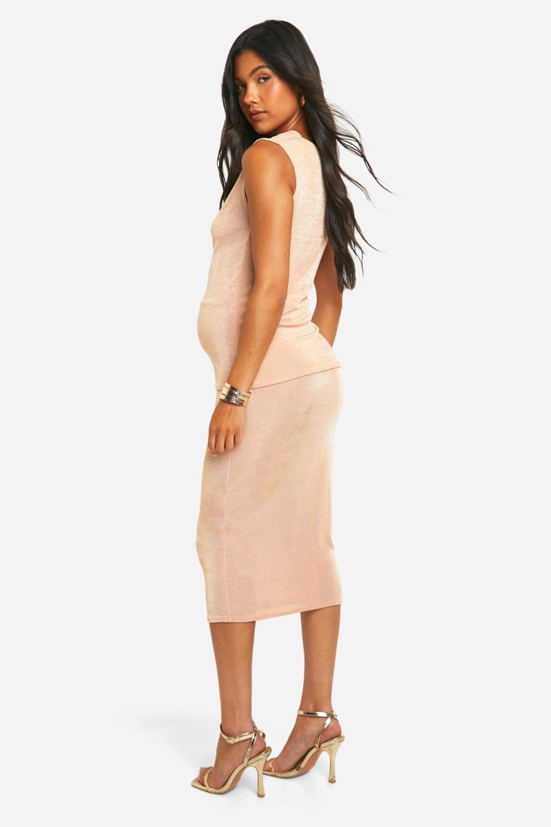 Облягаюча спідниця міді з ацетату для вагітних