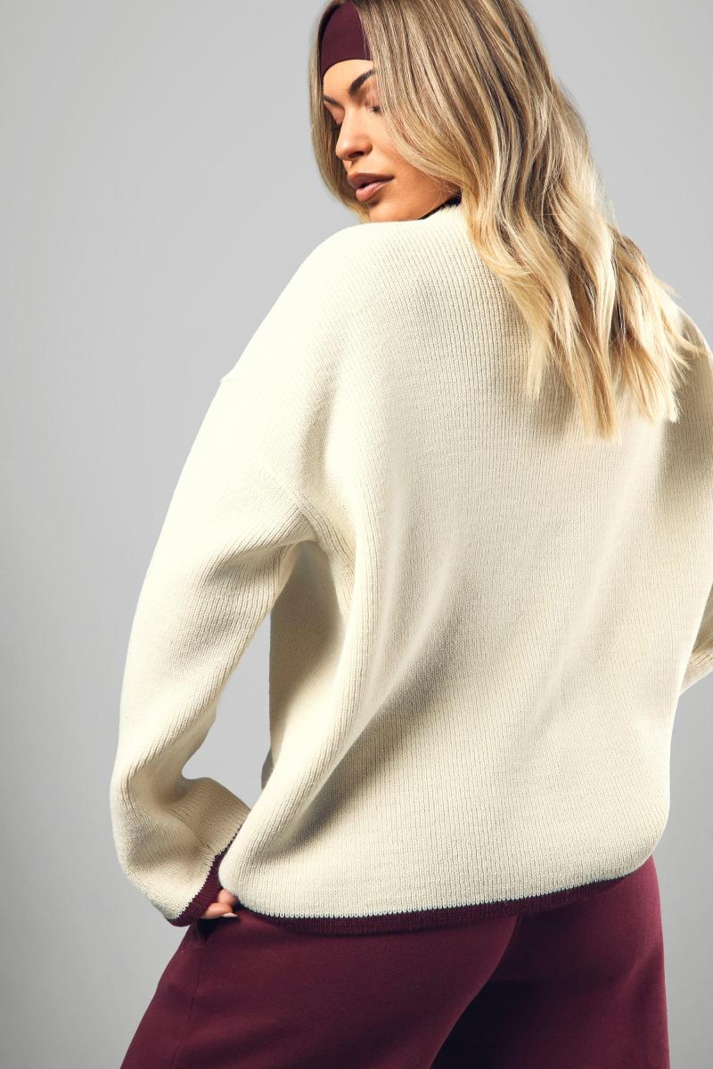 Трикотажний джемпер великого розміру з круглим вирізом DSGN Sport