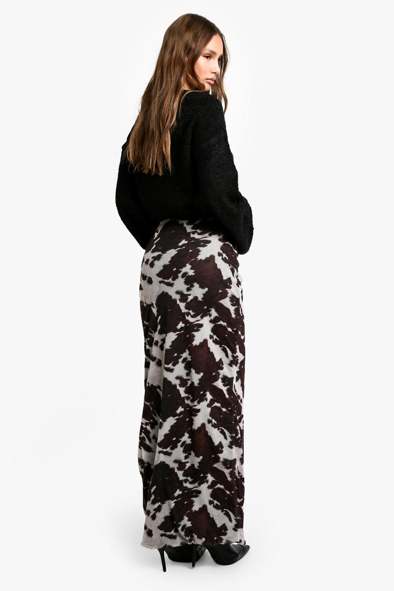 Коров’яча сітка максі спідниця