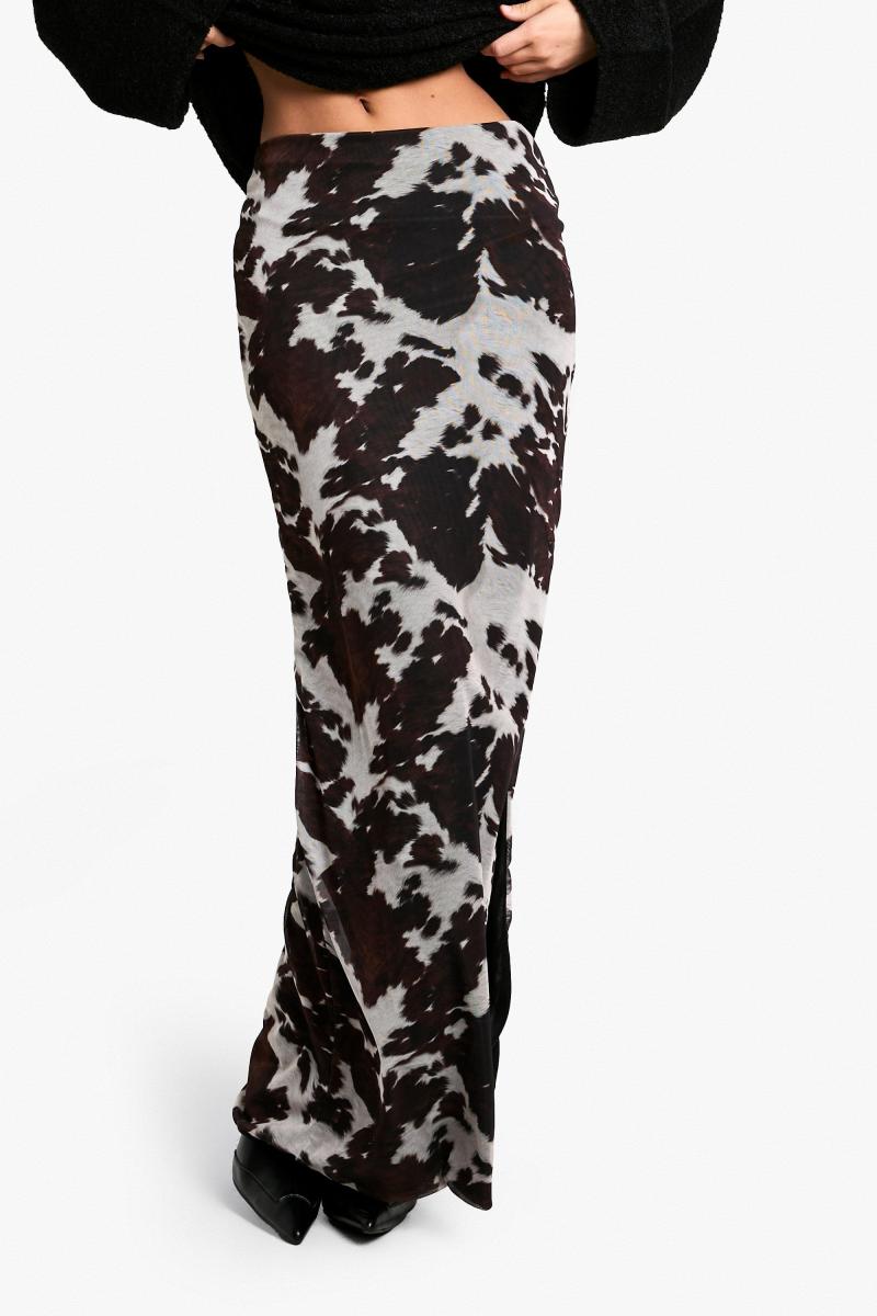 Коров’яча сітка максі спідниця