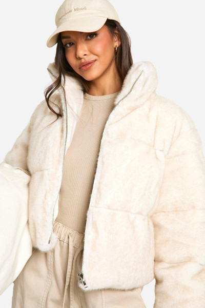 Куртка-пуховик зі штучного хутра