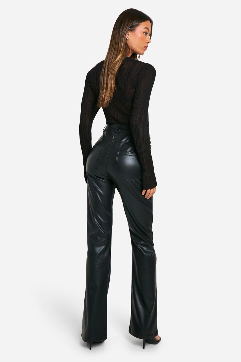 Високі брюки зі штучної шкіри
