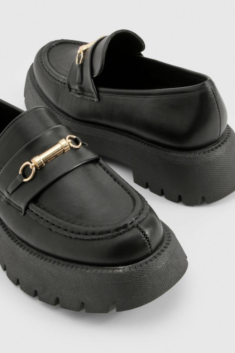 Лофери на платформі з товстою підошвою з Т-барами