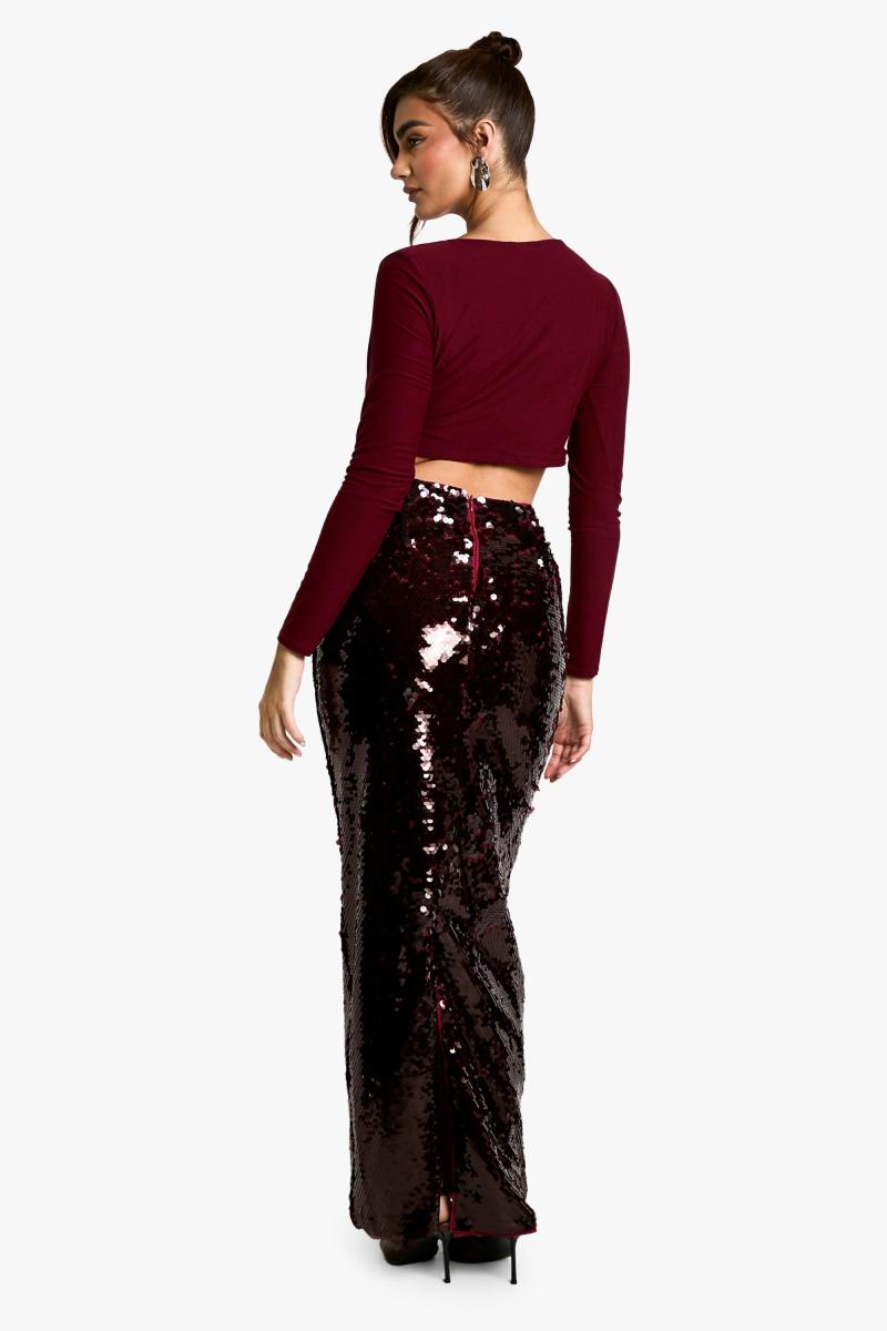 Спідниця максі преміум-класу з паєтками