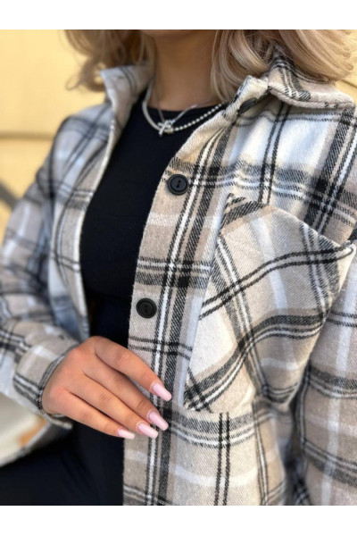 Сорочка з байкою в клітинку 