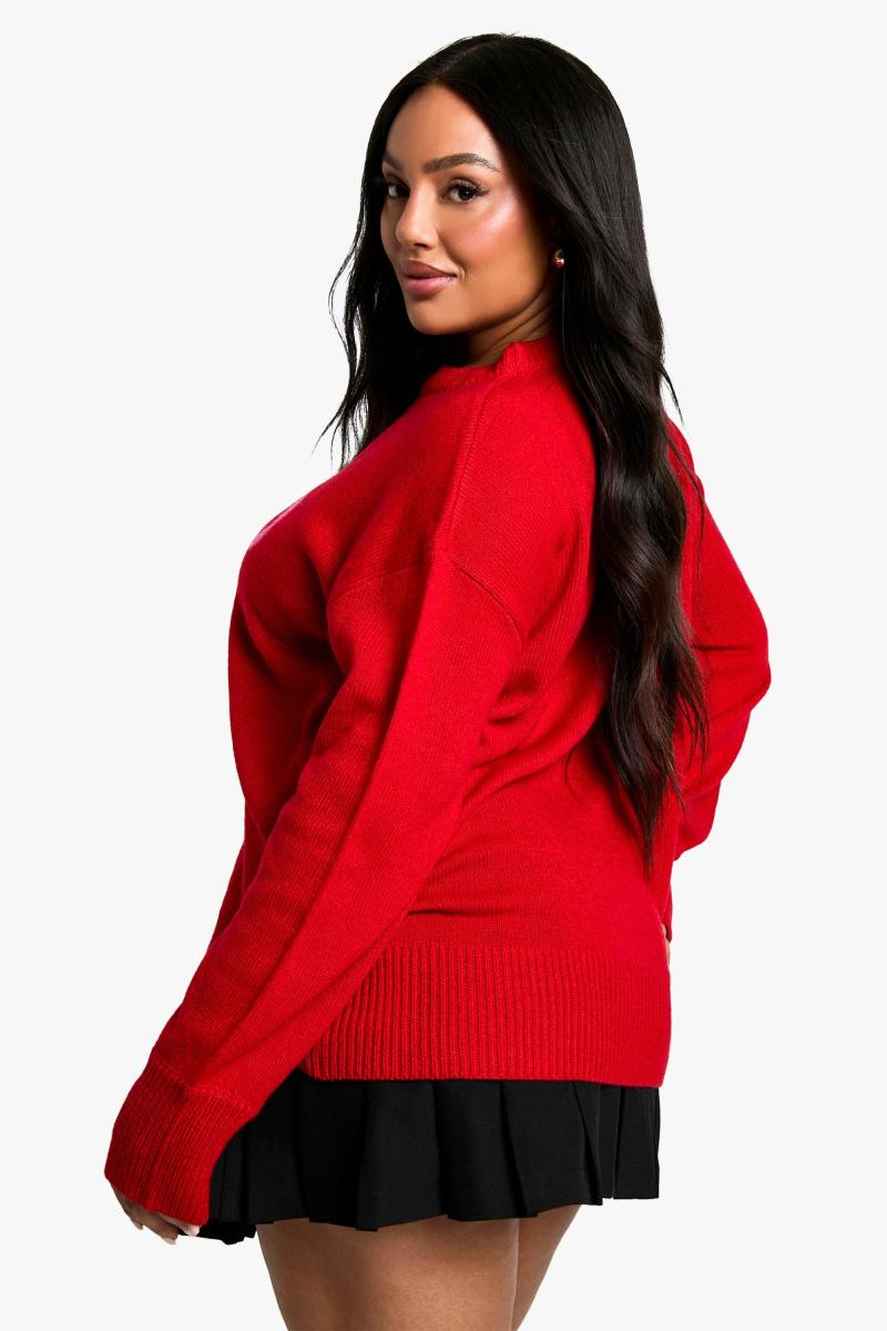 Плюс великий джемпер з різдвяним бантом