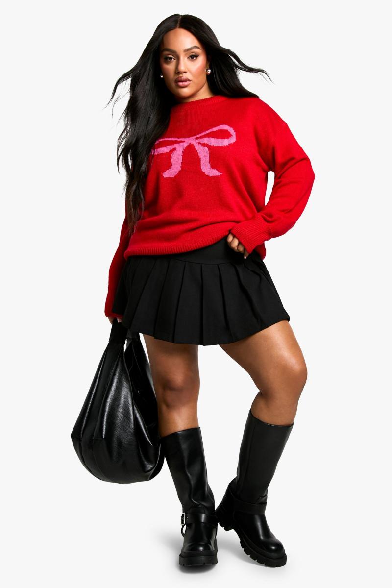 Плюс великий джемпер з різдвяним бантом